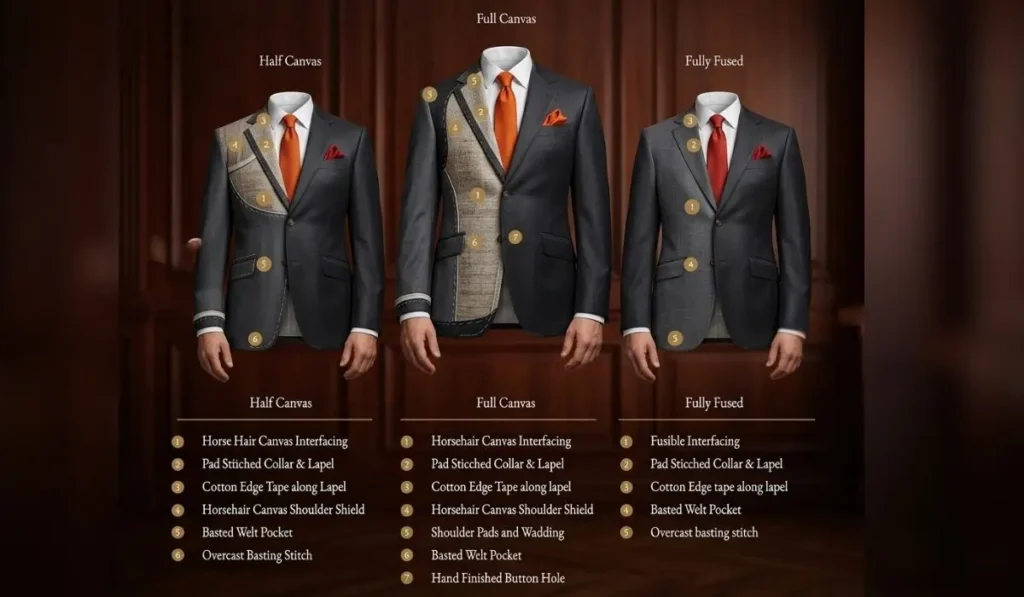 Canvas vs Fused Suits comaprison