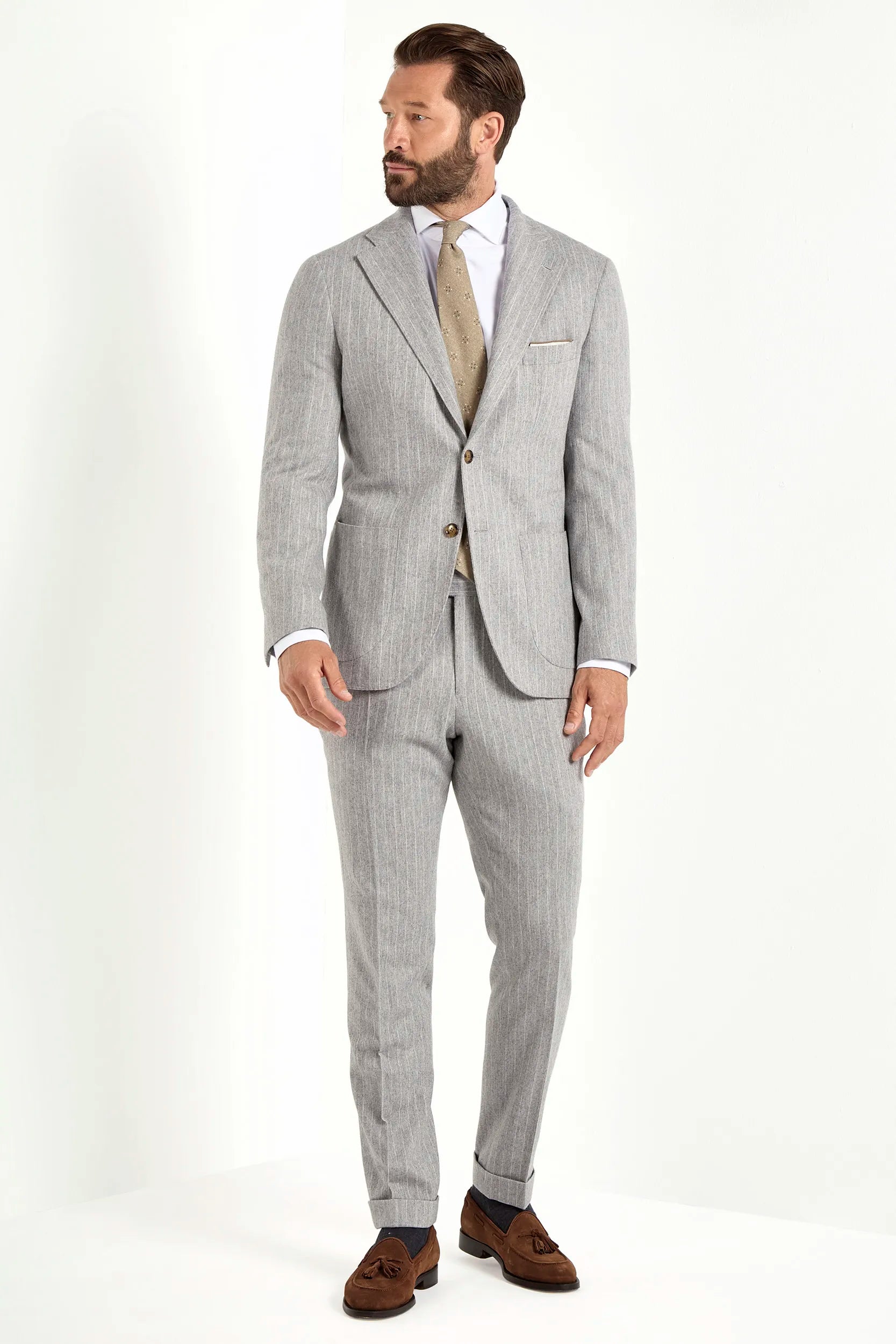 Gray Business Bespoke Suit - Image 2