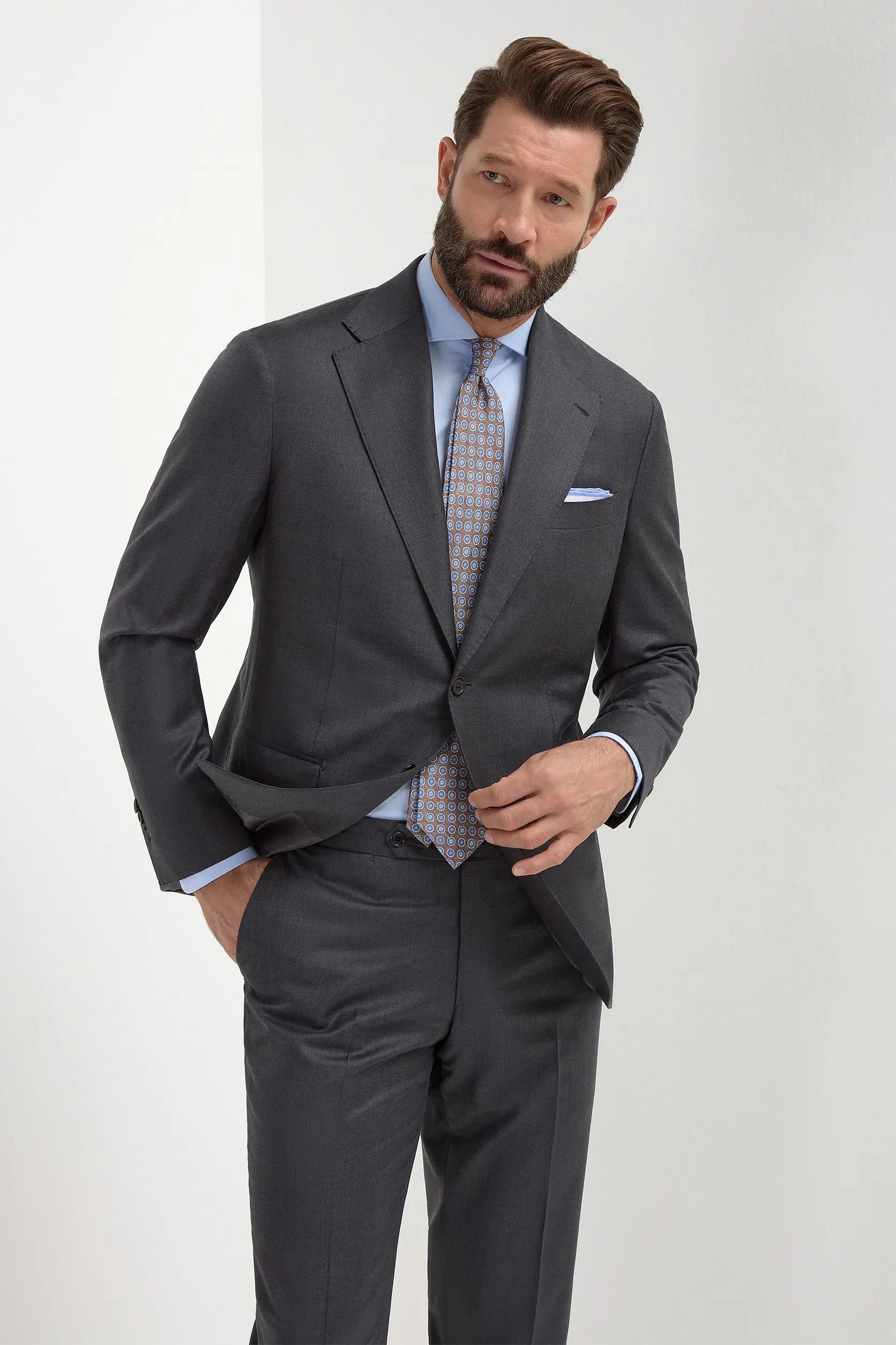 Gray Loro Piana S 150s Business Suit
