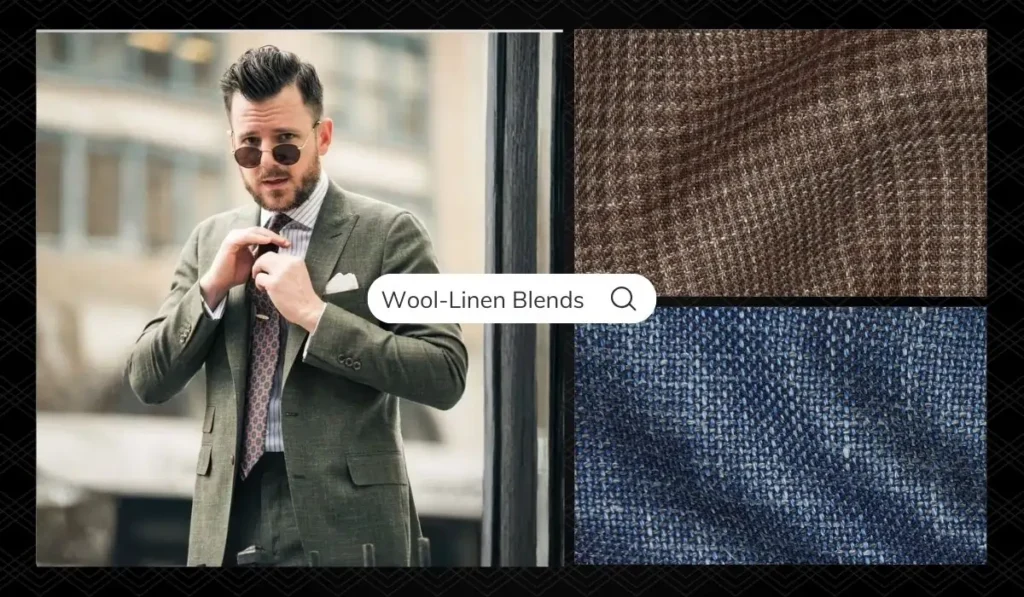 Wool-Linen Blend suit fabric