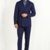 Double Breasted Suit Navy Blue - Image 4