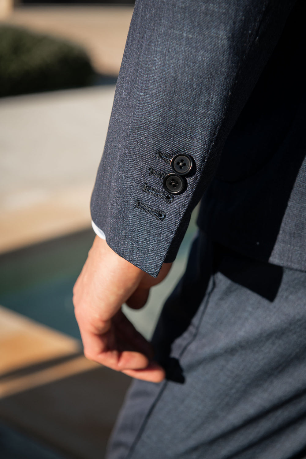 Double Breasted Suit Charcoal Gray - Image 6