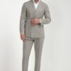 Double Breasted Suit Light Gray - Image 3