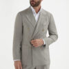 Double Breasted Suit Light Gray